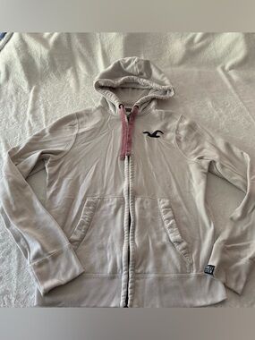HOLLISTER beige Hoodie Zip Down Jacket XL